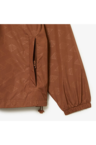 Lacoste Erkek Dik Yaka Monogram Kahverengi Mont