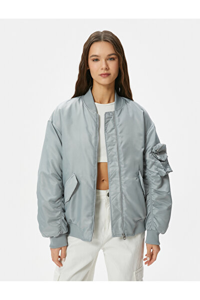 Koton Μπουφάν Bomber με διπλή τσέπη με φερμουάρ College