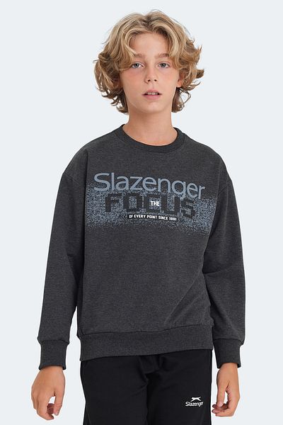 Slazenger Унисекс детски суитшърт LAST - тъмносив