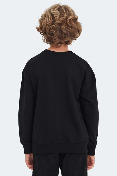 Slazenger Черен унисекс детски суичър