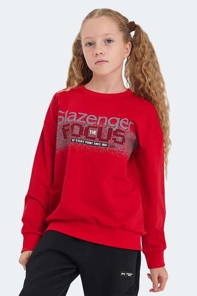 Slazenger Унисекс детски суитшърт LAST червен