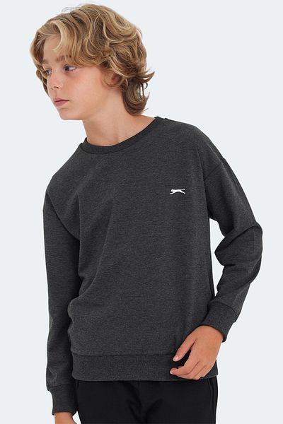 Slazenger Детски унисекс суитшърт LUPPA - тъмносив