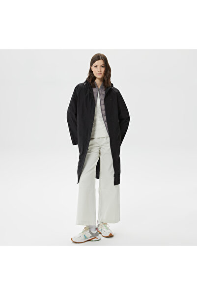 Lacoste Kadın Kapüşonlu Siyah Mont