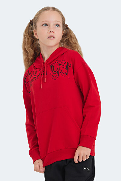 Slazenger Letto Red Unisex Kids Sweatshirt