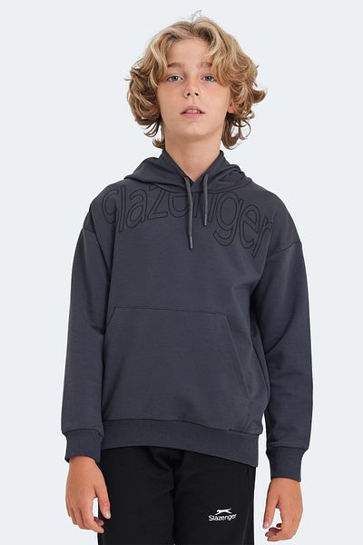Slazenger Детски унисекс суитшърт LETTO, тъмносив