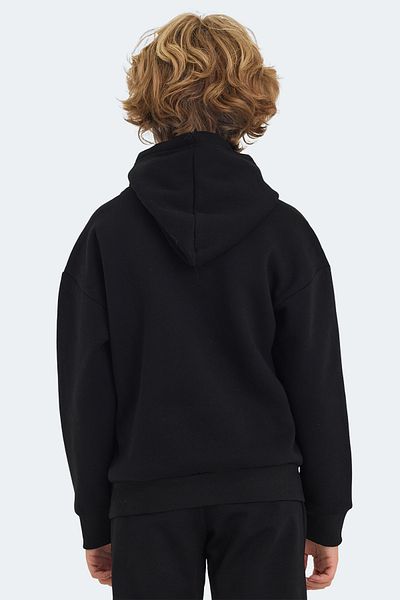 Slazenger Детски унисекс суитшърт LEVON в черен цвят