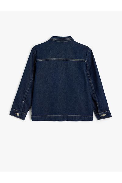 Koton Jachetă din denim cu mânecă lungă din bumbac - Detaliu de buzunar