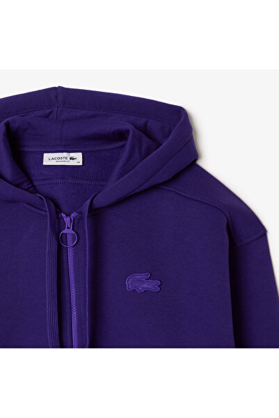 Lacoste Kadın Regular Fit Kapüşonlu Mor Sweatshirt