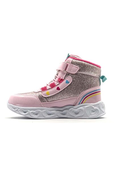 KCMN Cool Kids Ortopedik Işıklı Taban Kız Çocuk Bot PEMBE