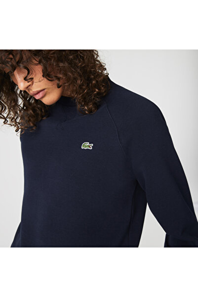 Lacoste Дамска блуза с обикновена кройка и обло деколте в тъмно син цвят