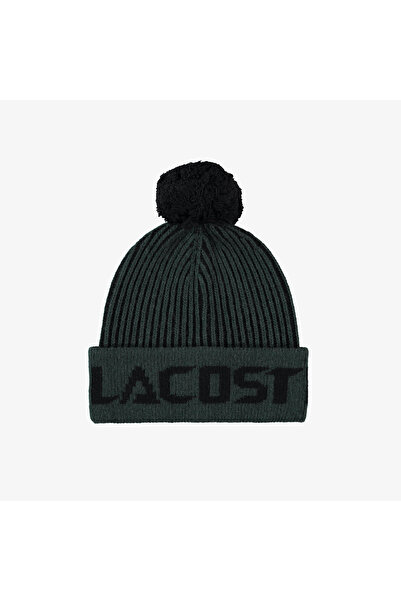 Lacoste Erkek Baskılı Siyah Bere