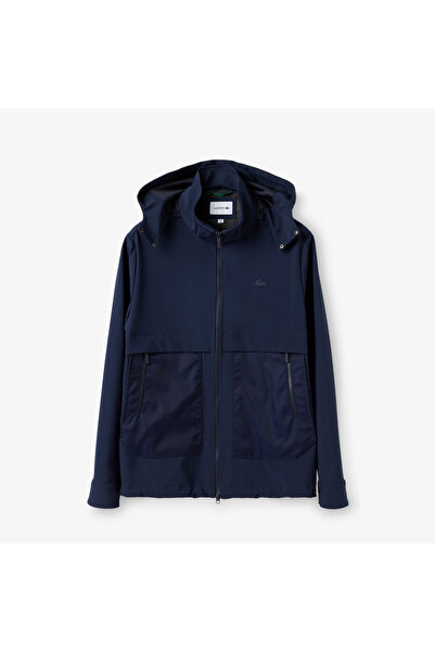 Lacoste Erkek Kapüşonlu Lacivert Mont