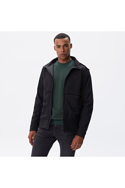 Lacoste Erkek Kapüşonlu Siyah Mont