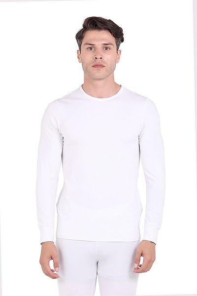 NORTH ICE Ανδρικά θερμικά εσώρουχα Crew Neck Λευκά