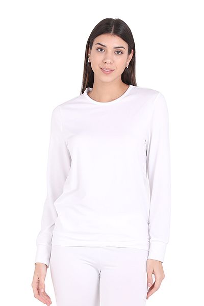 NORTH ICE Women's Crew Neck Top Underwear White