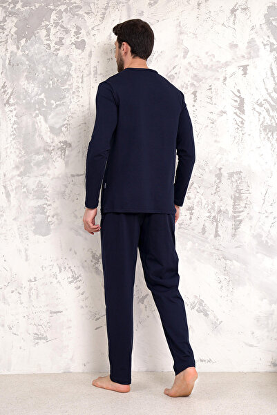 D'S Damat Ds Damat Maschio Pamuk Pijama Takımı LACİVERT