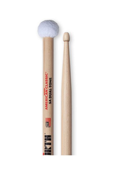 VIC FIRTH Vicfırth V5adt Baguette (PAIR) 5a Dual-tone, Hıckory, 0.565"x16", M