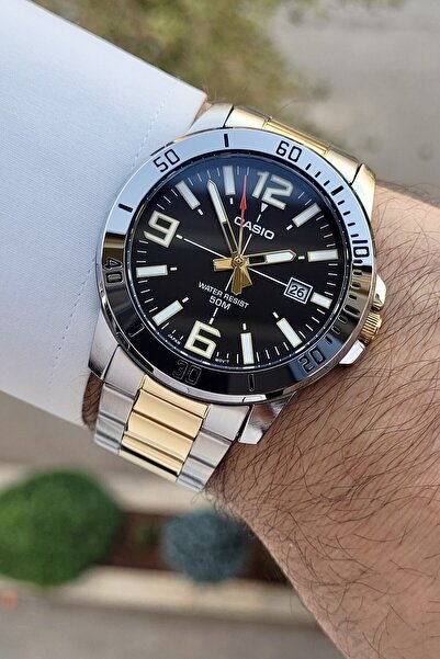 Casio Altın Metalik Renk 2 Yıl Garantili Erkek Kol Saati