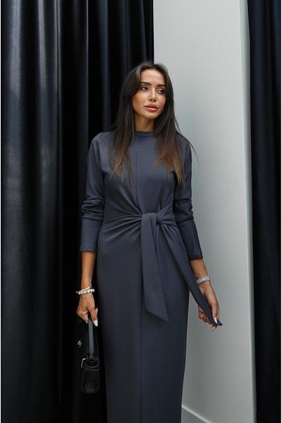 Havoş Φόρεμα Anthracite Star με γραβάτα μπροστά