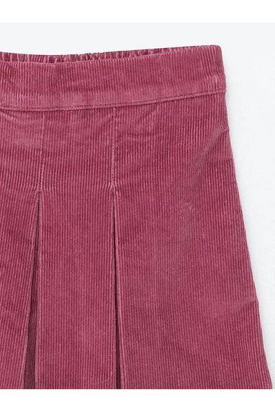 LC Waikiki Lcw Kids Light Plum Elastic Waist Velvet Girl's Shorts Skirt