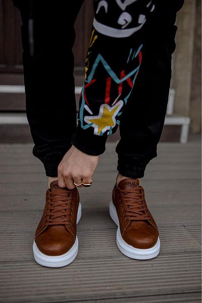 Shine Leather Ежедневни обувки Knack с висока подметка 044 Кафяви