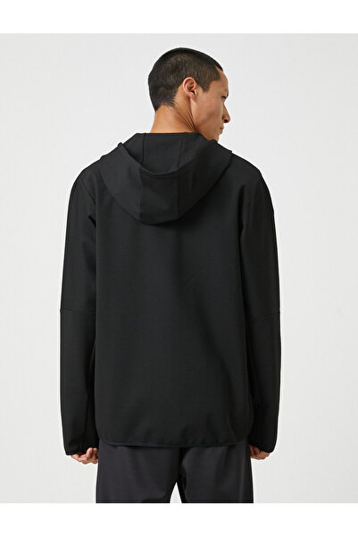 Koton Hooded Sports Sweatshirt with Modal Blend Stitching Detail