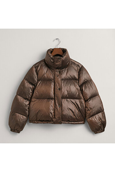 Gant Kadın Kahverengi Dik Yaka Kapitone Mont