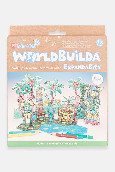 Micador مجموعة الحرف اليدوية Expandabits من Worldbuilda، مجموعة باللون الأزرق