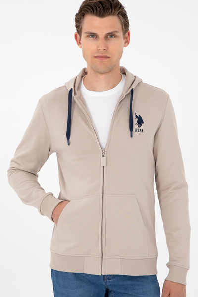 U.S. Polo Assn. Ανδρική Πέτρινη Πλεκτή Ζακέτα 50289028-VR049