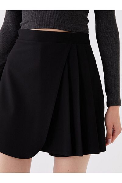 LC Waikiki Lcwk Women's Elastic Waist Straight Shorts Skirt