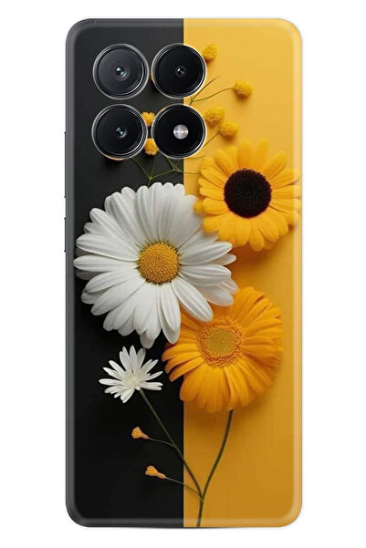 Kılıfland Xiaomi Poco X6 Pro Kılıf Boutique Baskılı Resimli Sarı Beyaz Çiçek ...