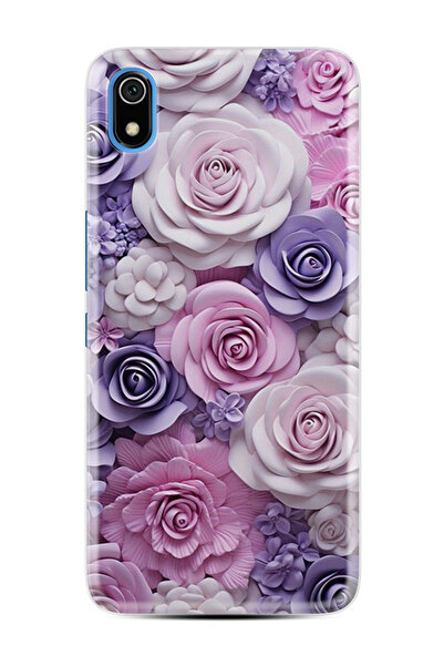 Kılıfland Xiaomi Redmi 7A Kılıf Boutique Baskılı Resimli Mor Güller Pcode -029