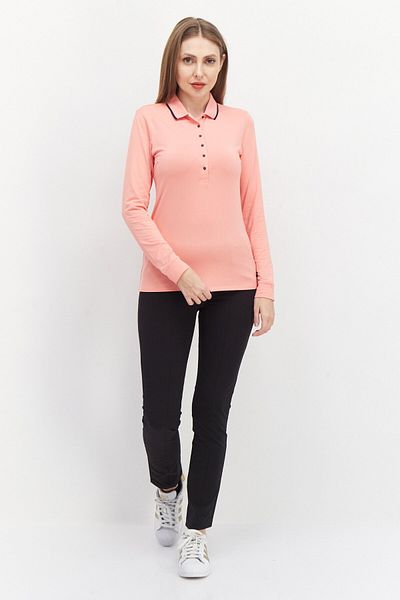 Puma Women Sportswear Fit Long Sleeve Training Polo Shirt, Peach