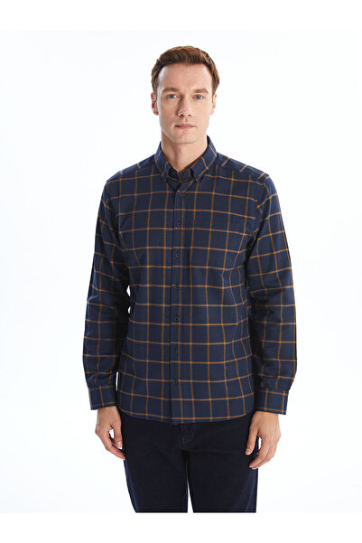 LC Waikiki Plaid Patterned Regular Fit Men's Long Sleeve Shirt