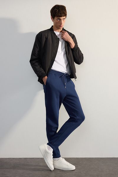 Trendyol Collection Indigo Unisex Regular/Normal Cut Elastic Inner Fleece/Warm Sweatpants TMNAW22EA0346
