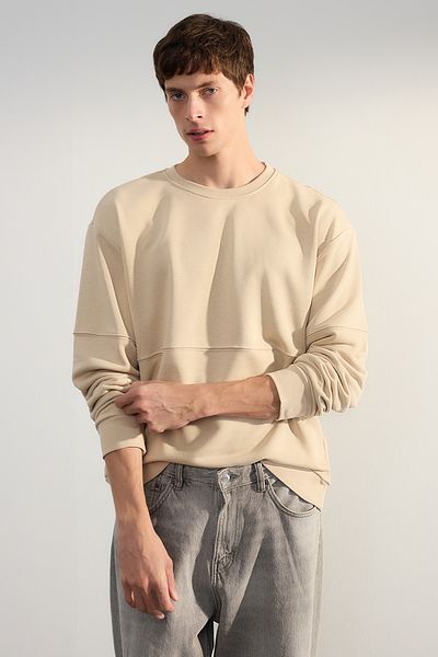 Trendyol Collection Φούτερ Oversize Pile Stone - Wide Cut TMNAW25SW00034