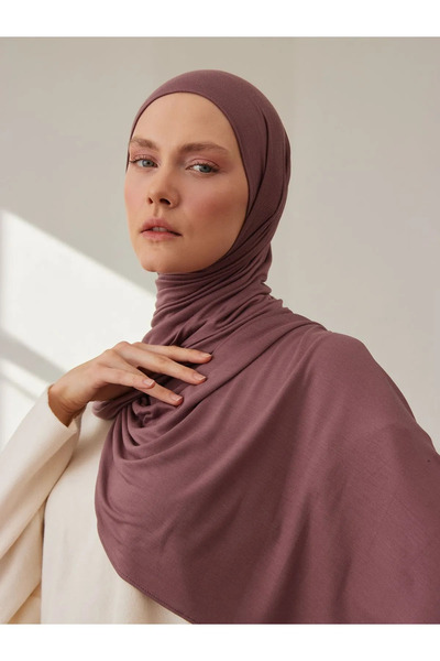 Femple Modest Premium Rose Taupe Τζέρσεϊ Σάλι - 180x70 cm Hijab