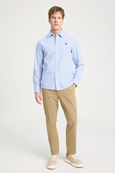 WRANGLER Regular Fit Normal Kesim %100 Pamuk Mavi Gömlek