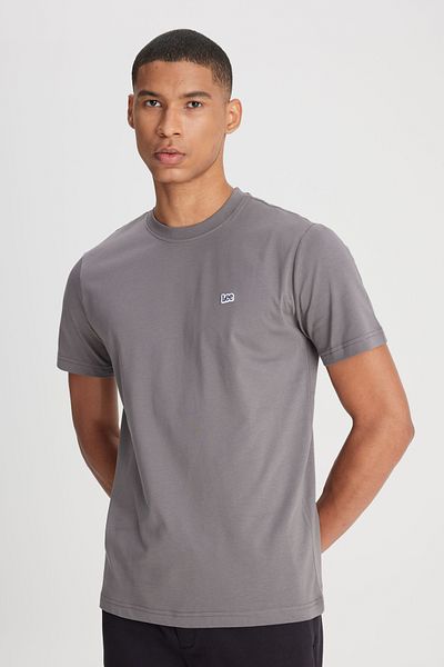 Lee Regular Fit Regular Cut Crew Neck 100% Cotton Anthracite T-Shirt