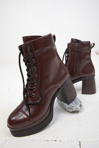 SOHO Claret Red Women's Boots - 19756 Model Bootie