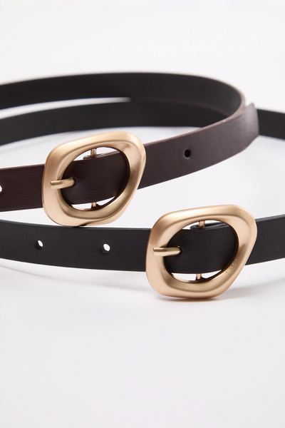 Trendyol Collection Černá a bordó červená spona 2dílná sada koženého vzhledu - Twoaw25ke00010