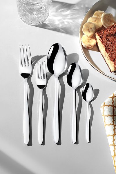 Nehir Sahra Plain - 30-piece Fork and Spoon Set for 6 People