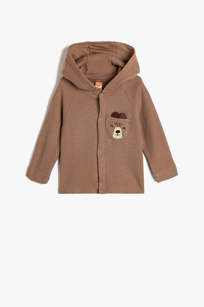 Koton Brown Baby Boy Sweatshirt 5Wmb10199Tk