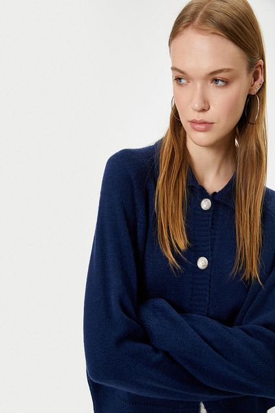 Koton Young Navy Blue Cardigan - 5Wal90038Ht