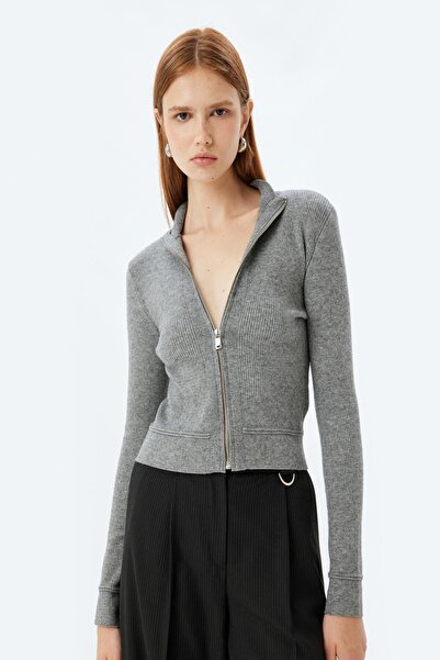 Koton Gray Women's Cardigan - 5Wak90112Ht