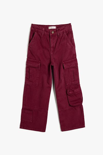 Koton Weinrote Mädchenjeans 5WKG40104AD