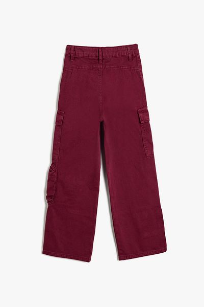 Koton Weinrote Mädchenjeans 5WKG40104AD
