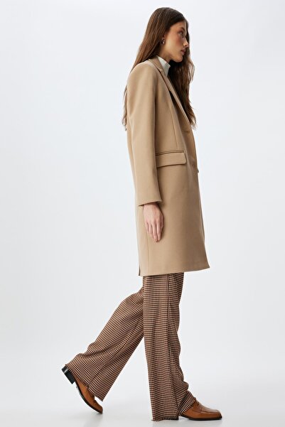 Koton 5WAK00126EW Μοντέλο Μπεζ Γυναικείο Παλτό