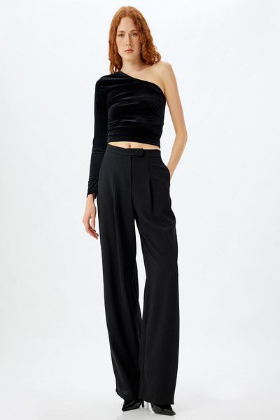 Koton Tricou negru pentru femei 5WAK50001EK