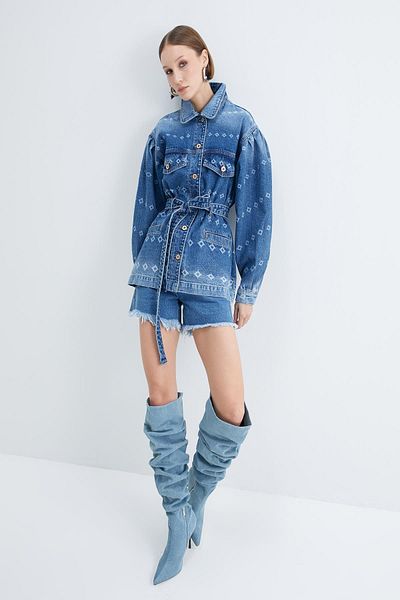 Koton Jachetă de damă Indigo Mid 4SAL50047MD